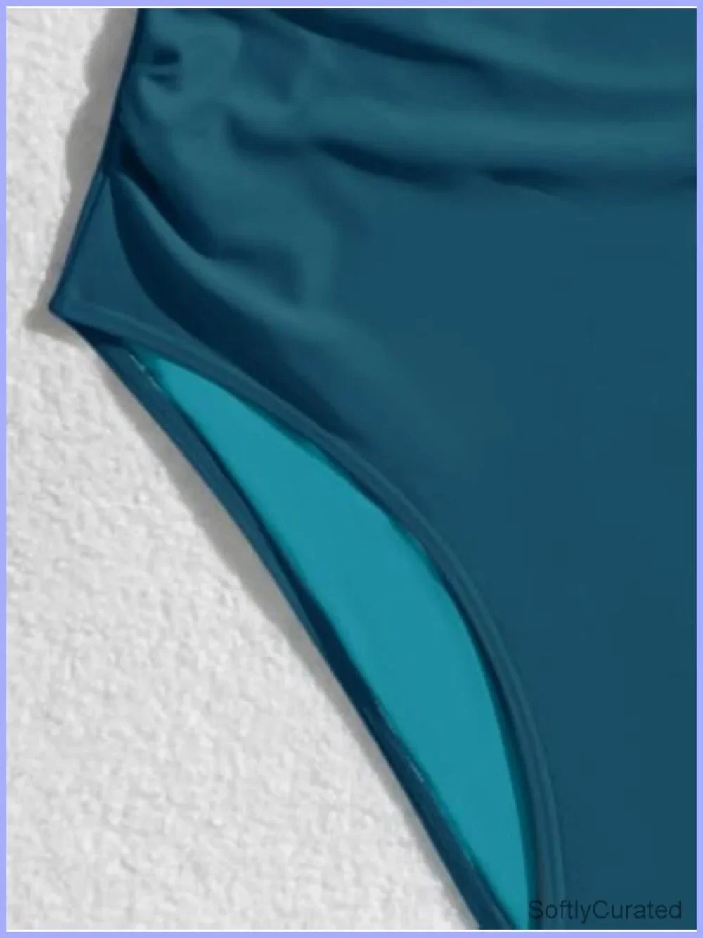 Ruffled One Piece Swimsuit Tummy Control V-Neck Cutout Swimwear